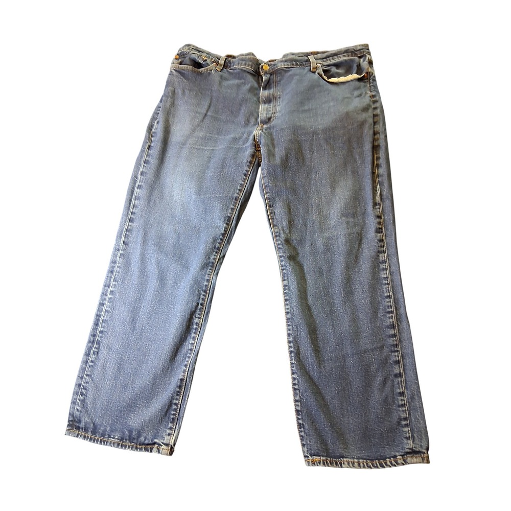 Levis Premium 541 Athletic Taper Blue Jeans Mens 44x30 Medium Wash Denim Big E